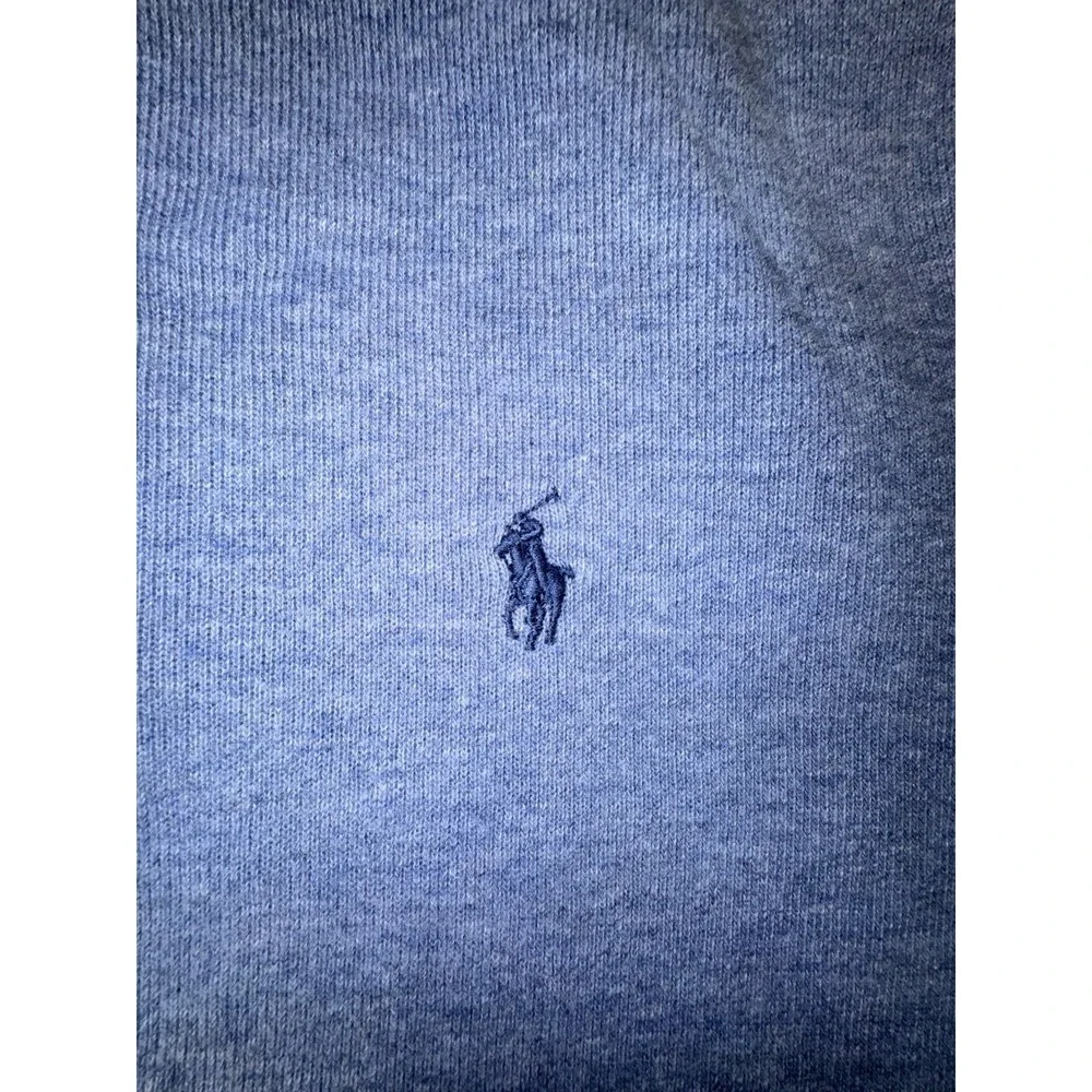 Ralph Lauren Long Sleeve 1/4 Zip Mock Neck Sweater Light Blue L